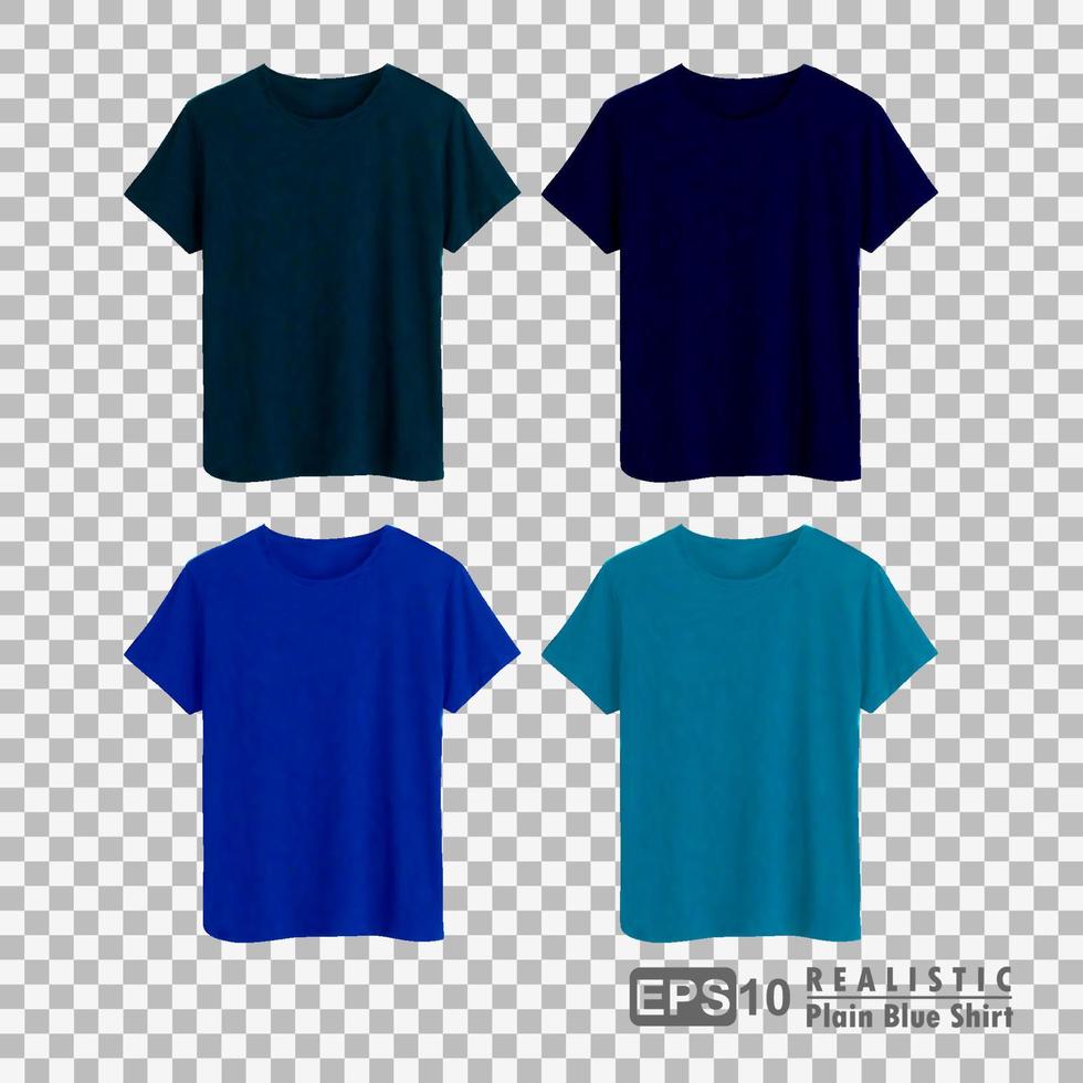 bleu plaine chemise réaliste, vecteur illustration