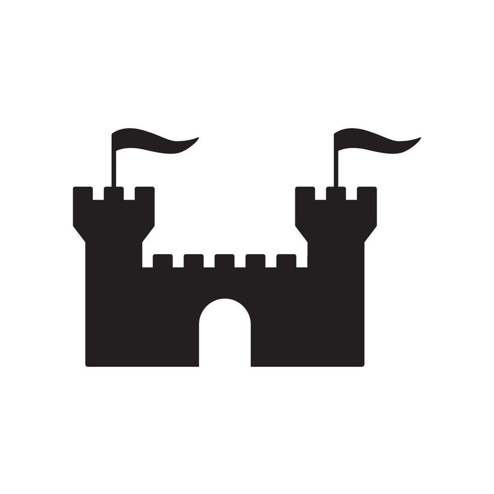 Château icône vecteur logo modèle