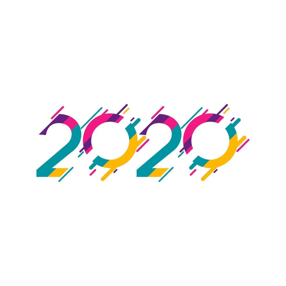 bonne année 2020 célébration vector illustration de conception de modèle