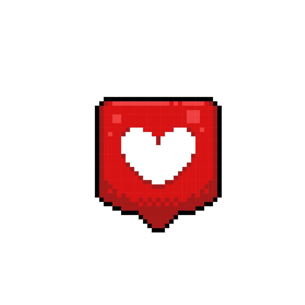 l'amour signe dans pixel art style vecteur