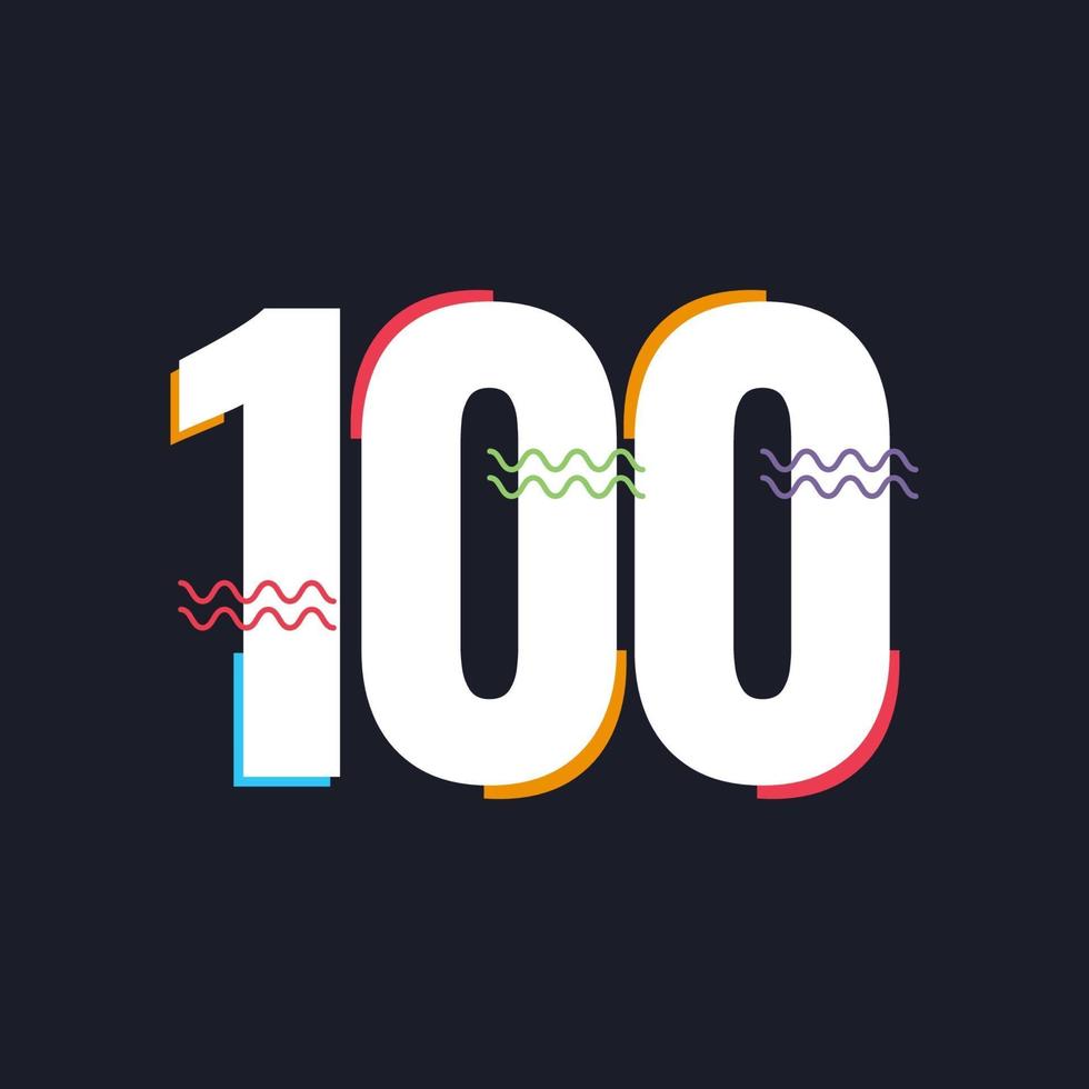 100 ans anniversaire célébration vecteur modèle design illustration icône du logo