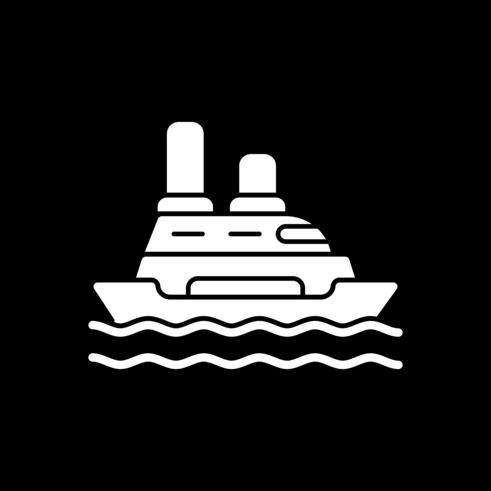 conception d'icône de vecteur de bateau de croisière