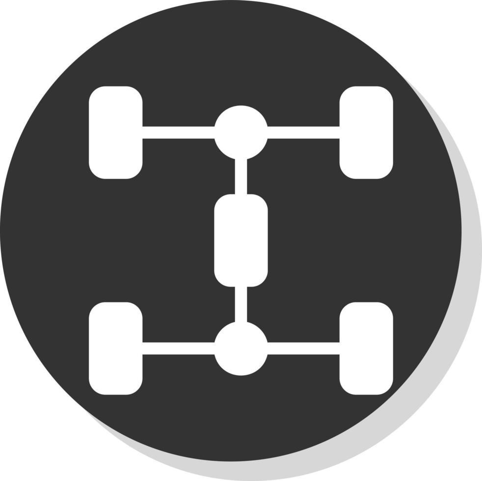 conception d'icône de vecteur de train de roulement