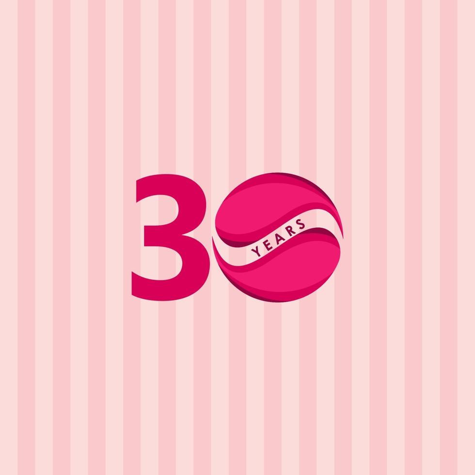 30 ans anniversaire célébration modèle de bonbons vector illustration de conception de modèle