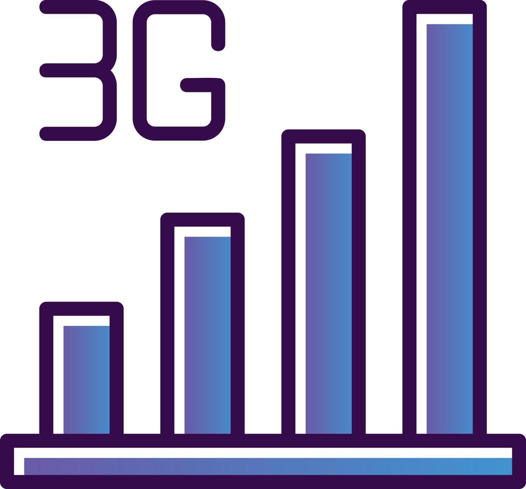 conception d'icône vectorielle 3g vecteur