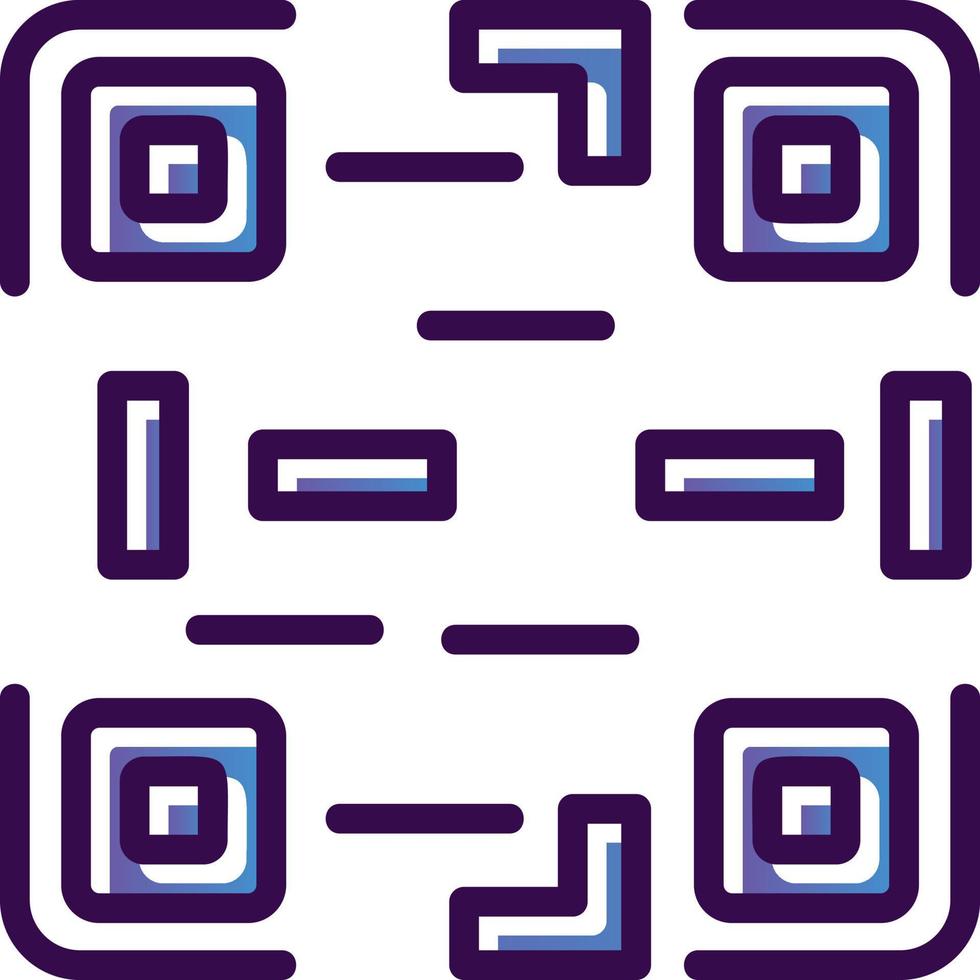 conception d'icône de vecteur de code qr