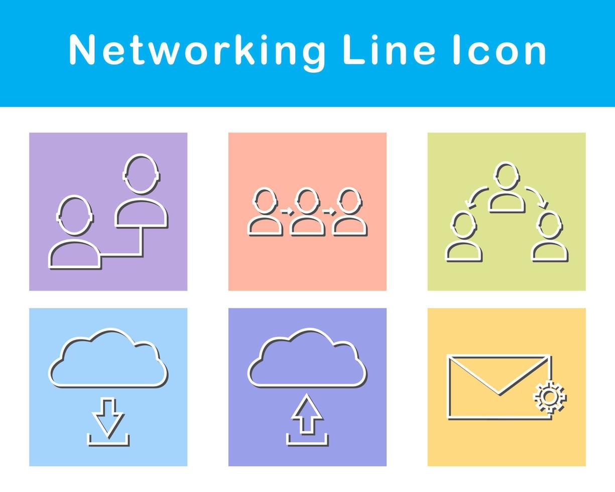 la mise en réseau vecteur icône ensemble