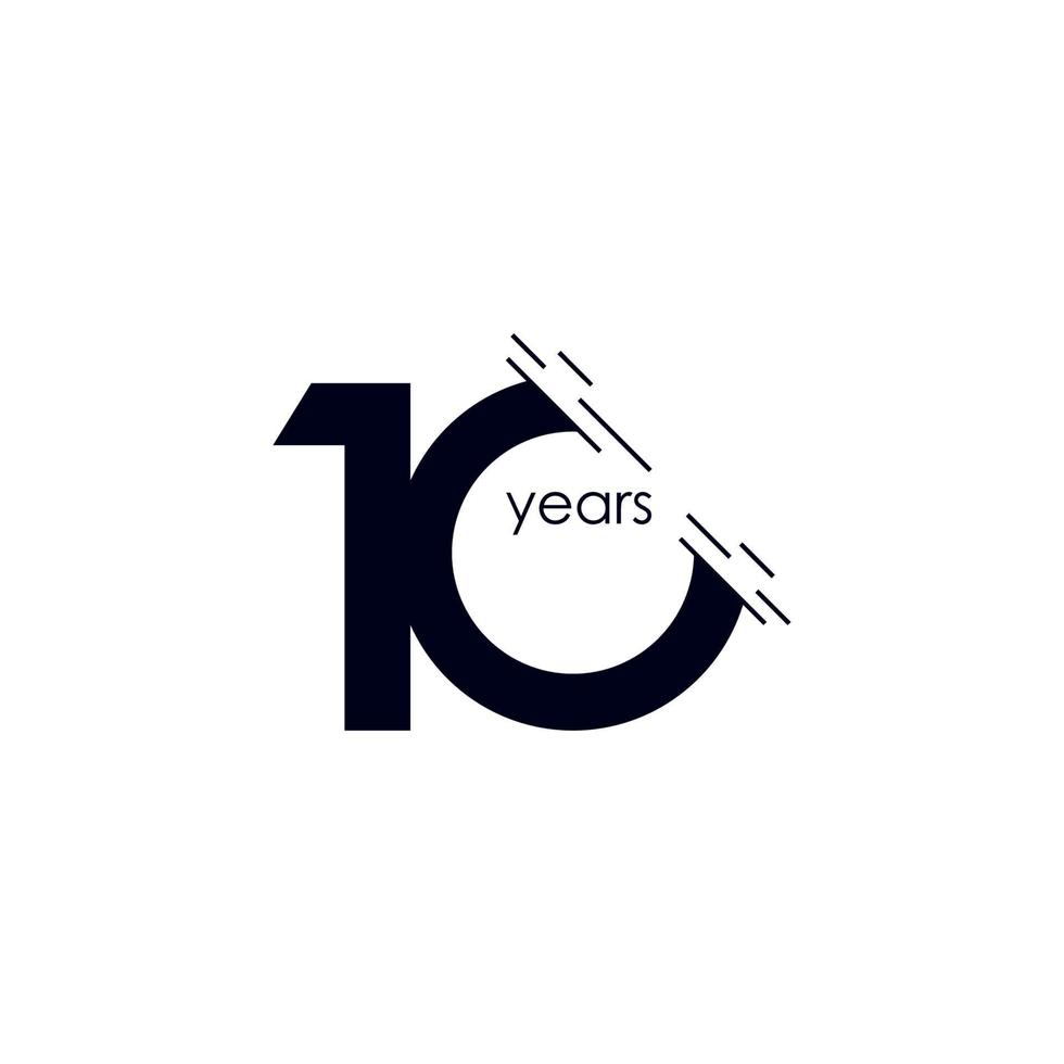 modèle logo or 10 ans anniversaire avec ruban et ballons vector  illustration 4549396 Art vectoriel chez Vecteezy