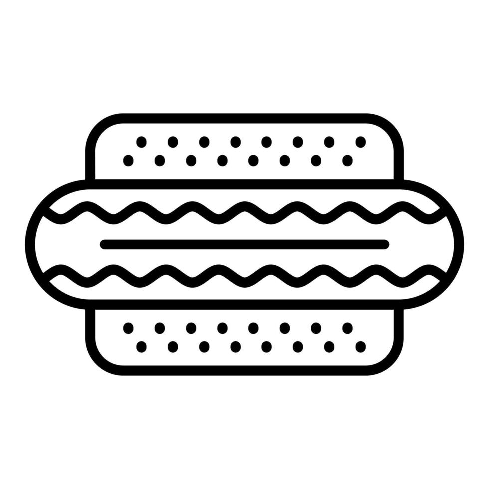 style d'icône de hot-dog vecteur
