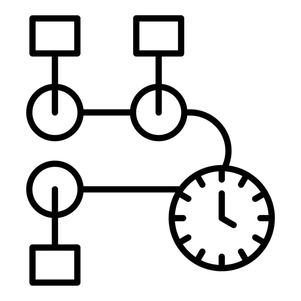 chronologie icône style vecteur