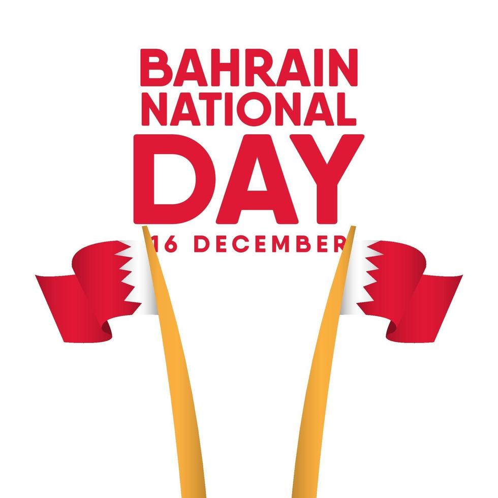 illustration de conception de modèle de vecteur de fête nationale bahreïn