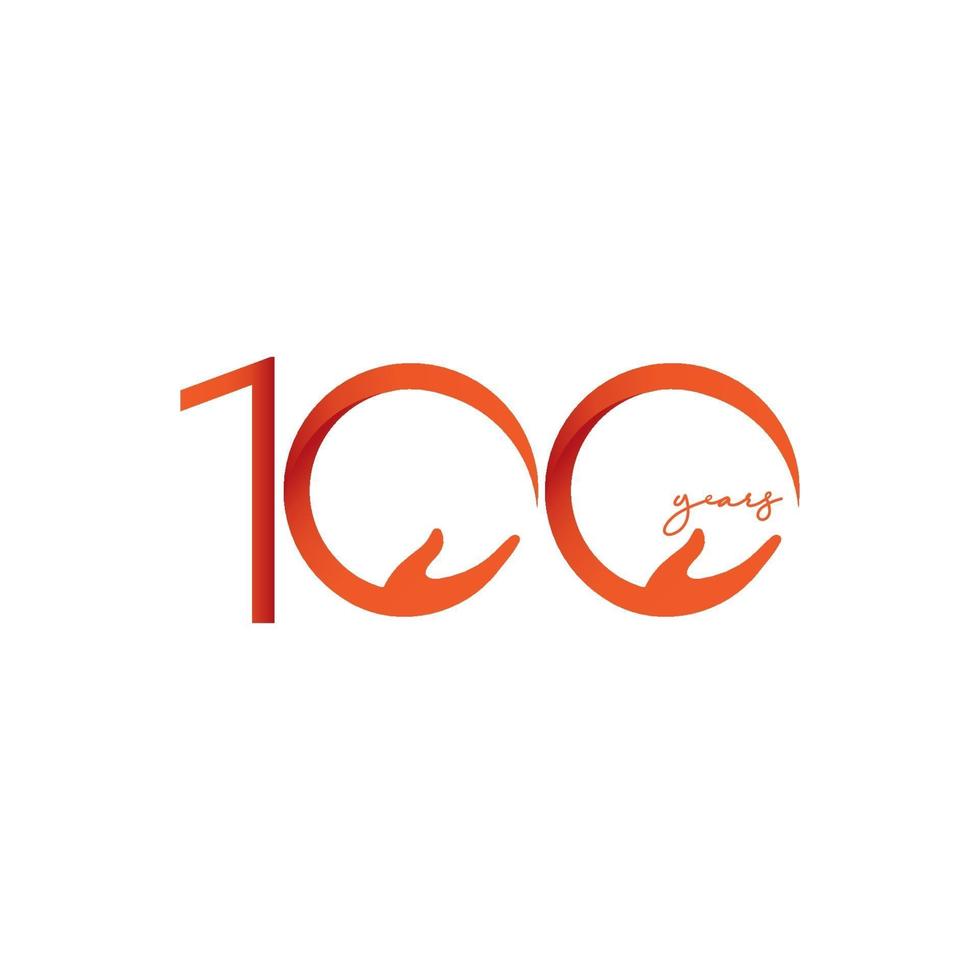 100 ans anniversaire célébration numéro vecteur modèle design illustration icône du logo