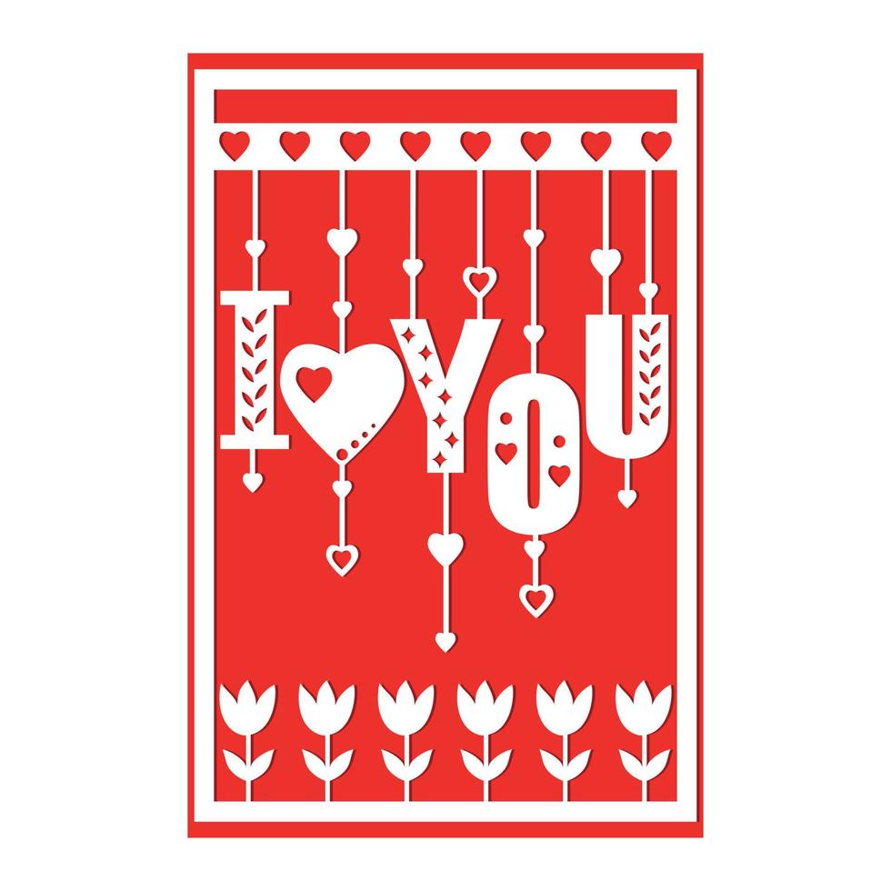 salutation carte modèle avec de la mère jour, la Saint-Valentin jour, mariage et anniversaire dans le style de papier découpé. vecteur