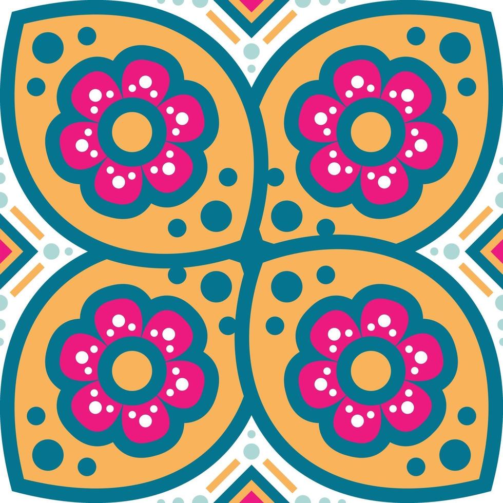 mandala de fleurs. éléments décoratifs vintage. motif oriental, illustration vectorielle. vecteur