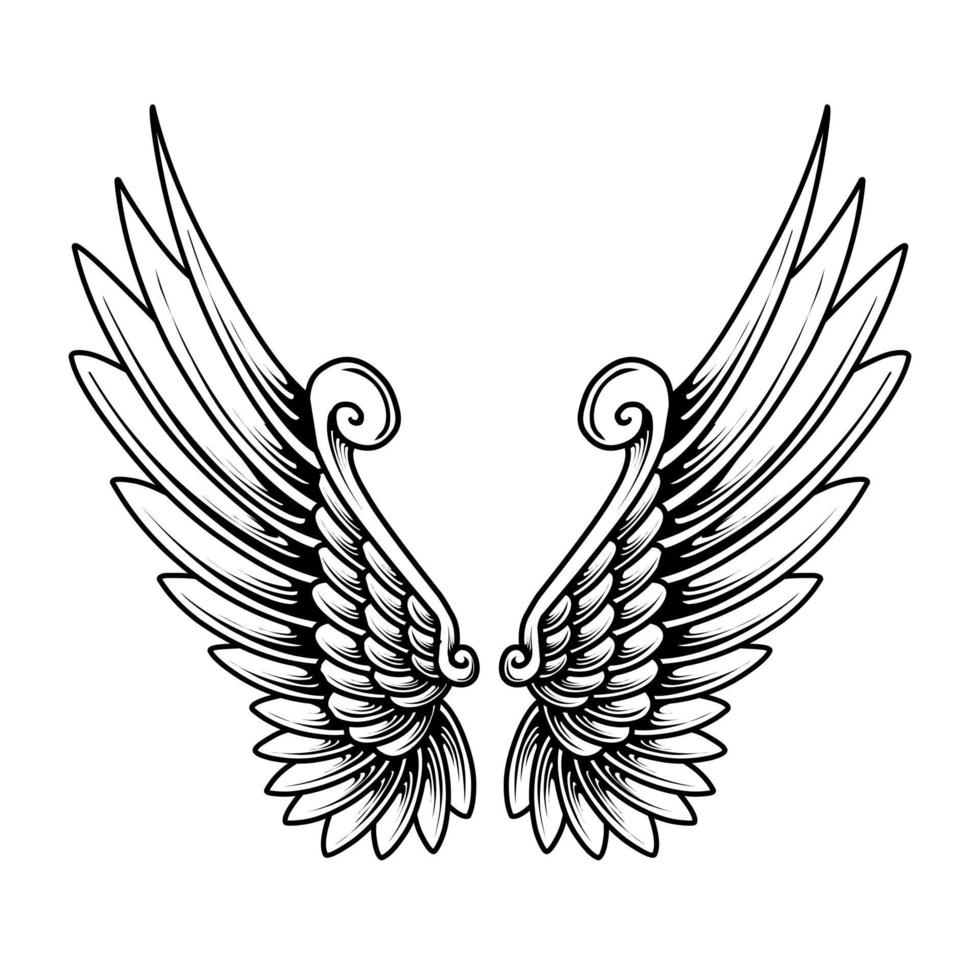 gratuit vecteur ange ailes illustration conception