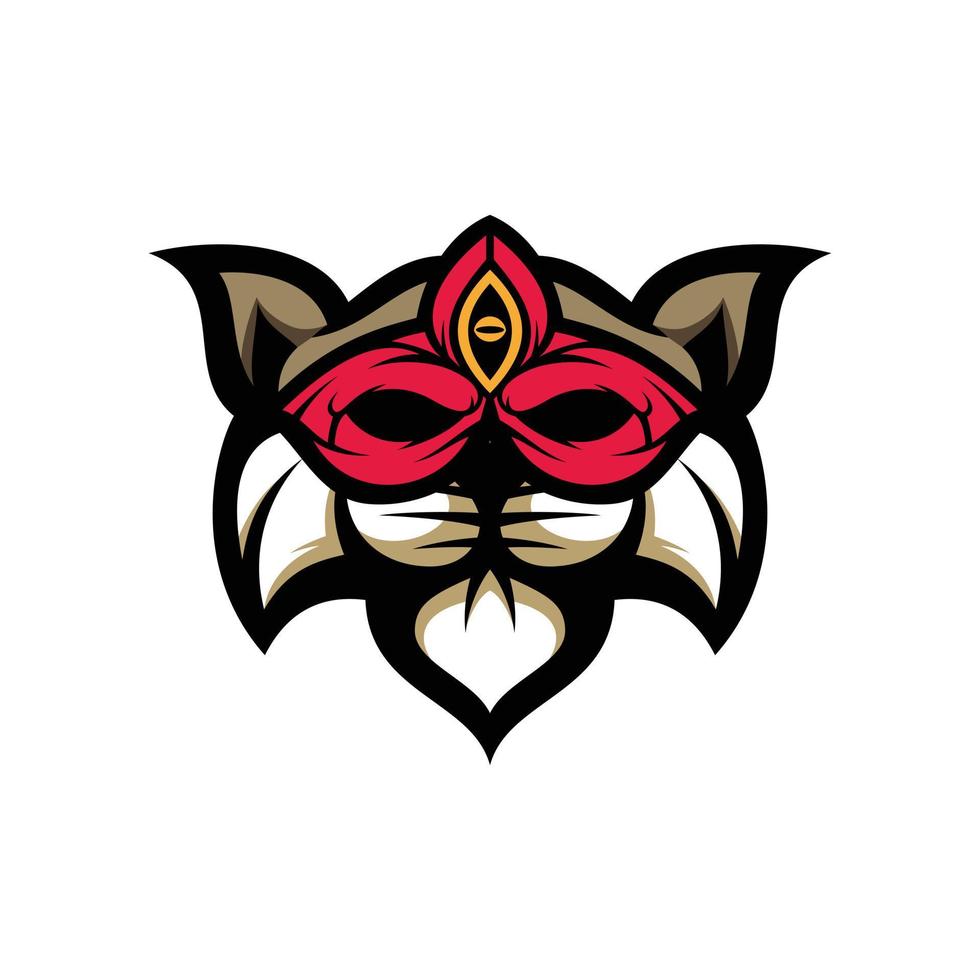 chat mascotte logo conception vecteur