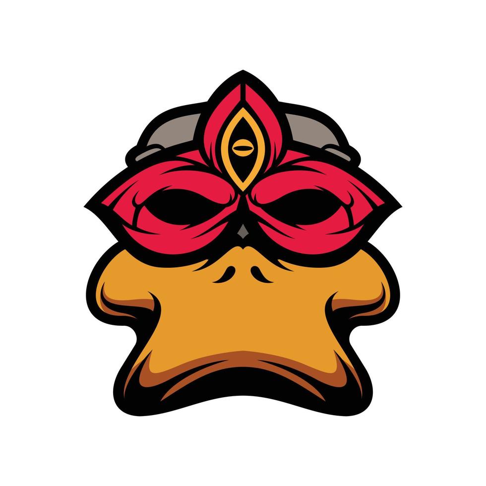 canard masque mascotte logo conception vecteur