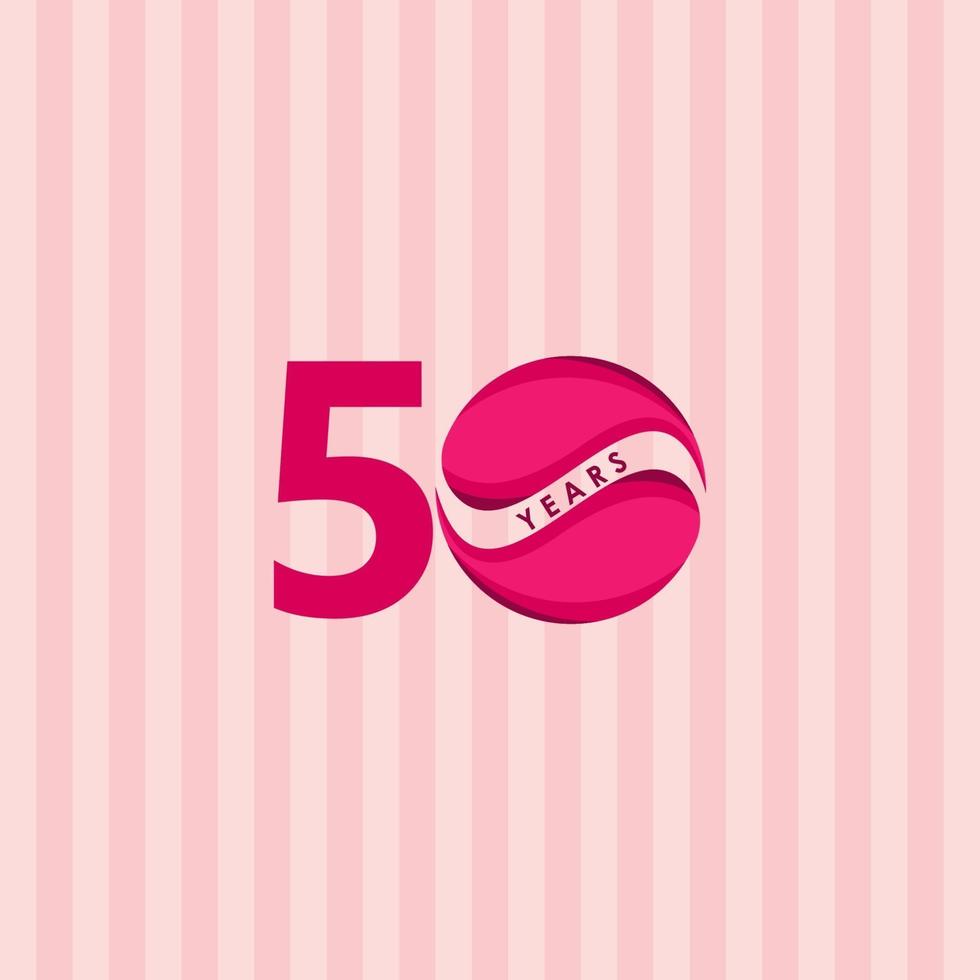 50 ans anniversaire célébration modèle de bonbons vector illustration de conception de modèle