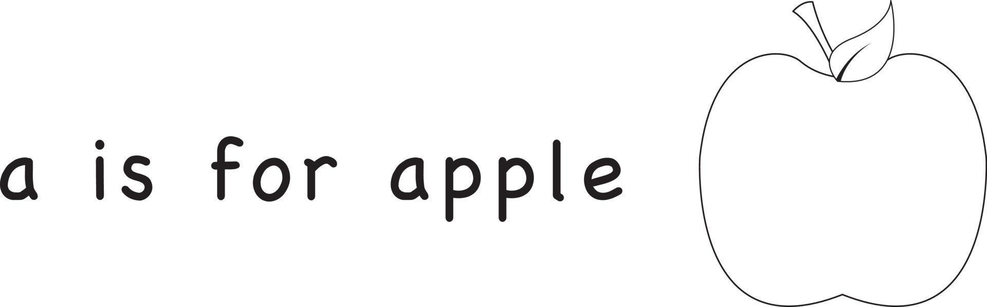 une est pour Pomme alphabet apprentissage illustration vecteur