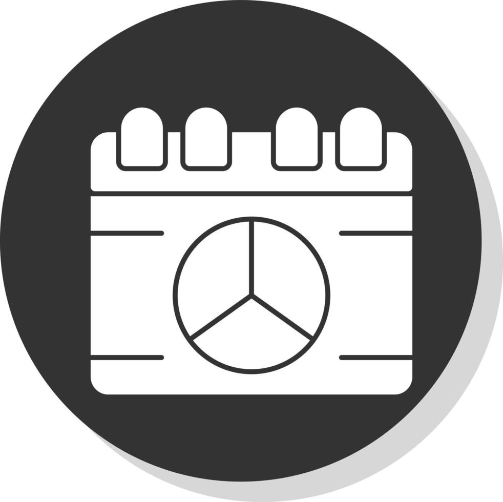 conception d'icône de vecteur de calendrier de paix