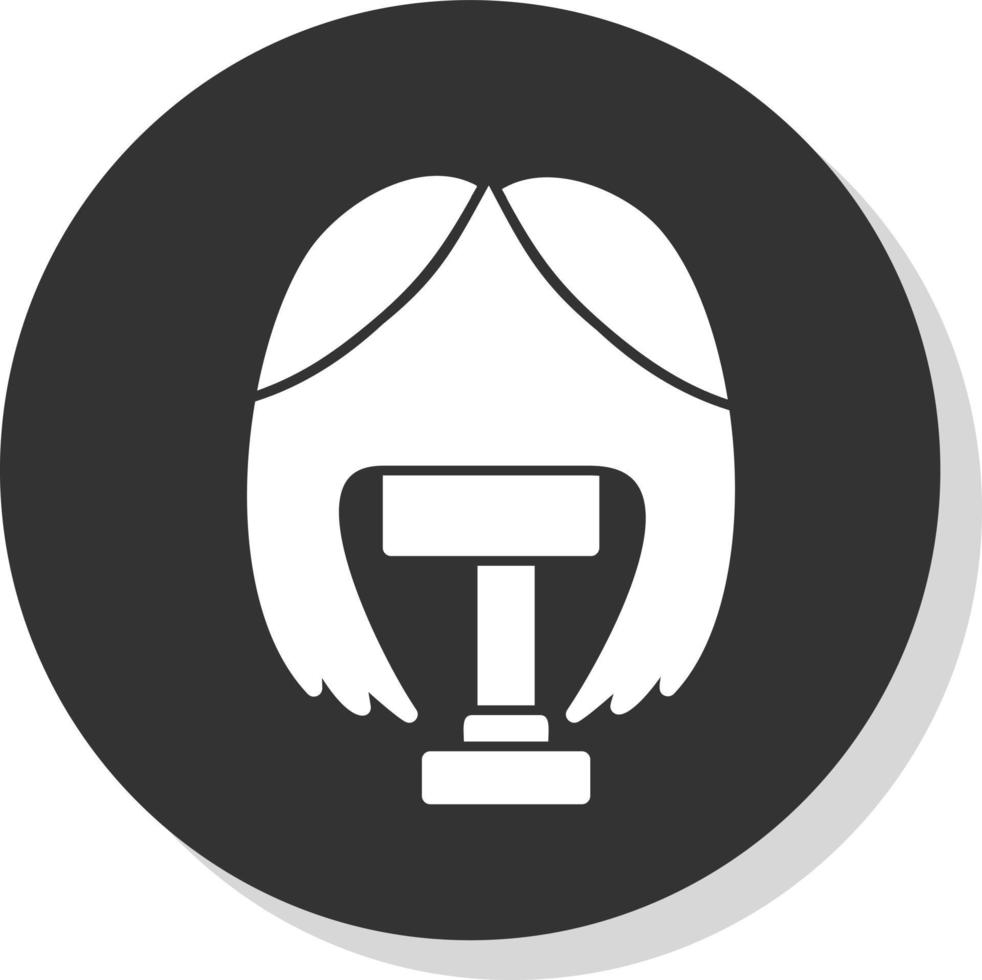 conception d'icône de vecteur de perruque