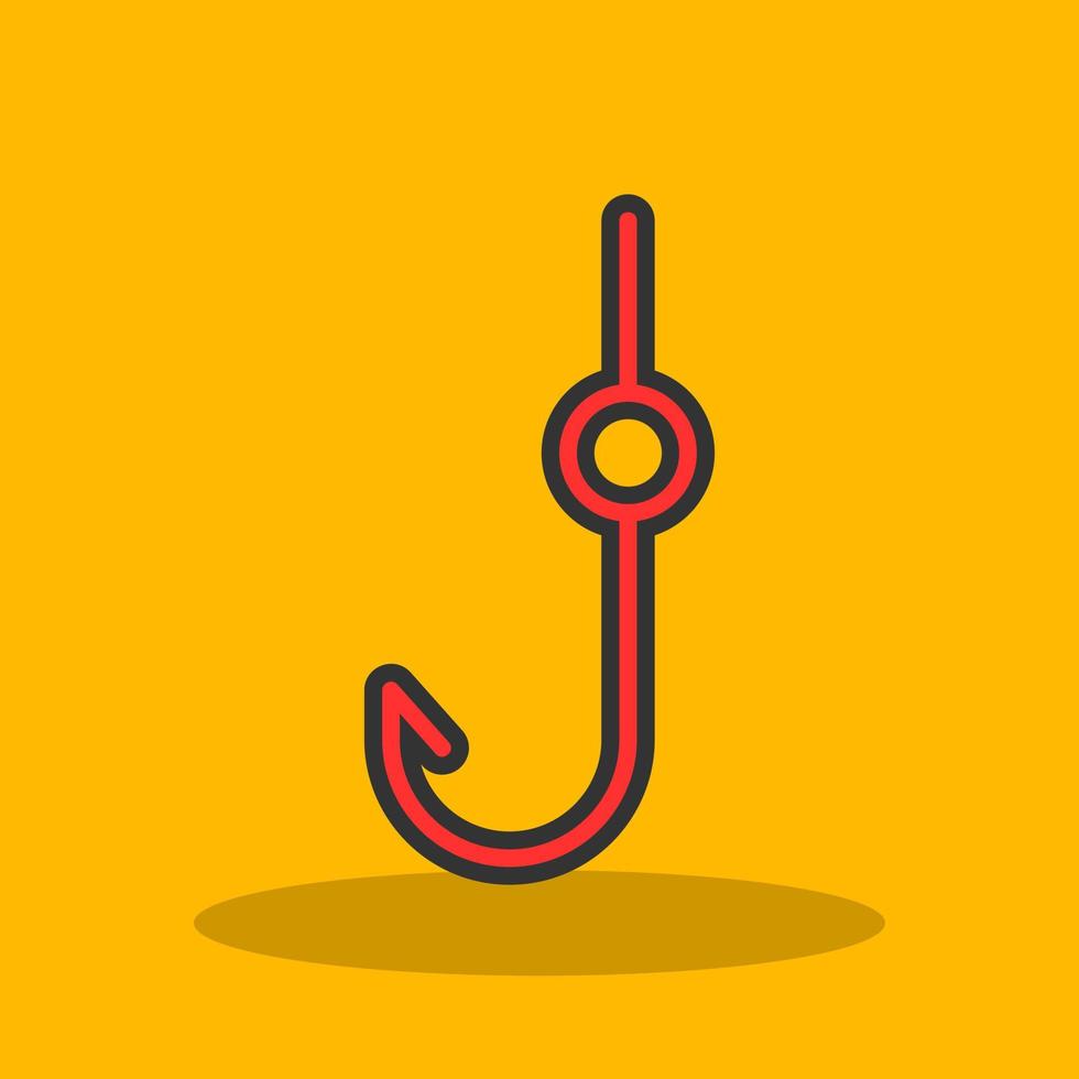 conception d'icône de vecteur de crochet de pêche