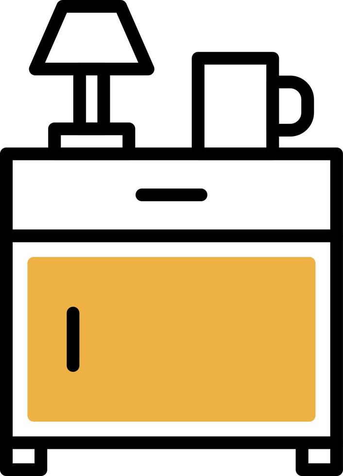 conception d'icône de vecteur de table de chevet