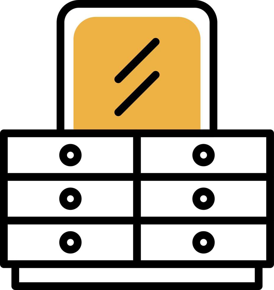 conception d'icône de vecteur de commode