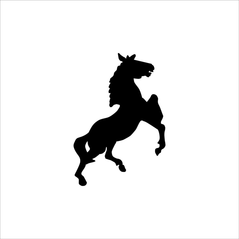 sauter cheval silhouette vecteur illustration conception