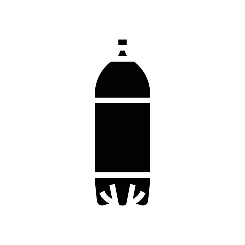 boisson un soda Plastique bouteille glyphe icône vecteur illustration