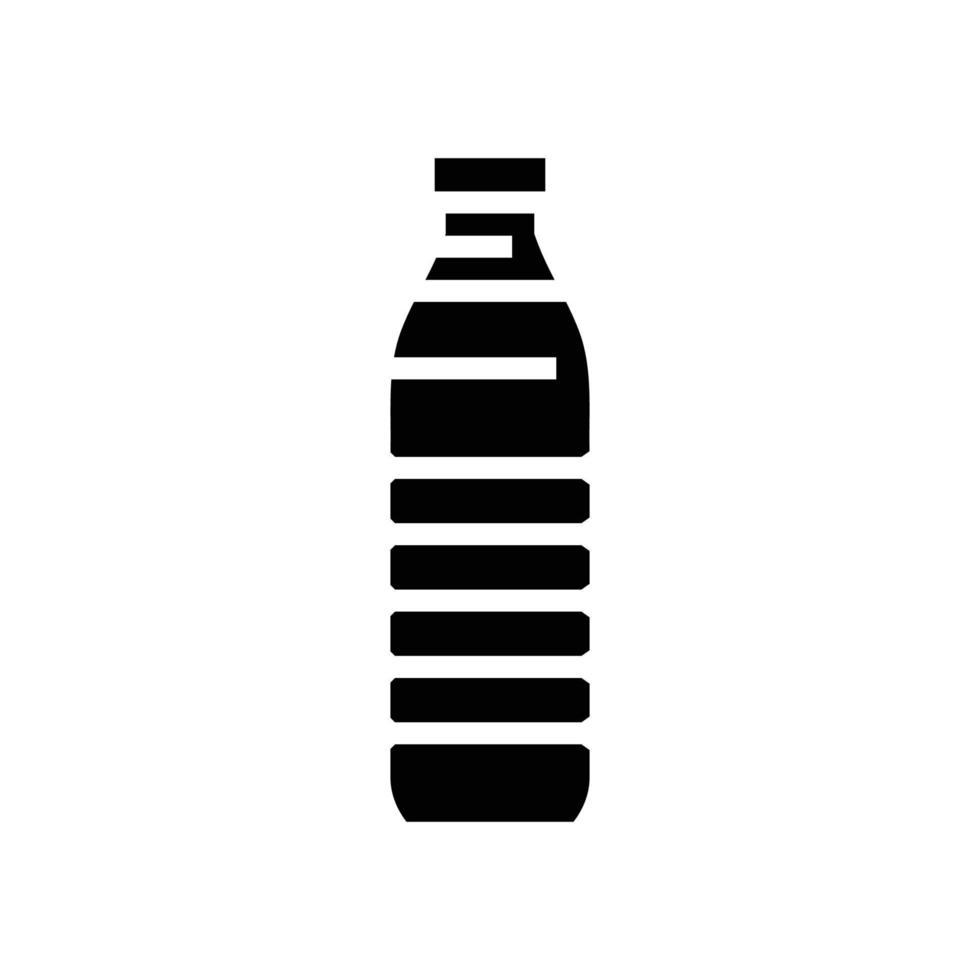 boisson jus Plastique bouteille glyphe icône vecteur illustration