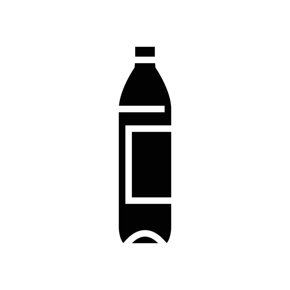 l'eau Plastique bouteille glyphe icône vecteur illustration
