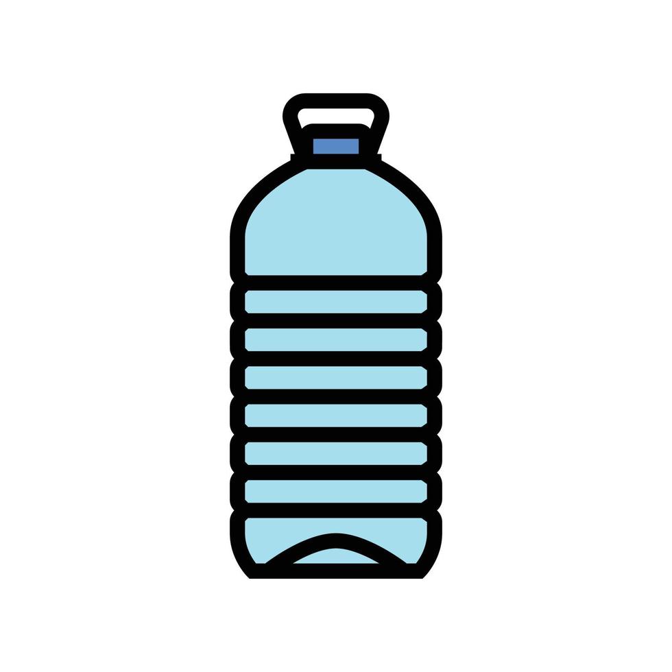 écologie l'eau Plastique bouteille Couleur icône vecteur illustration