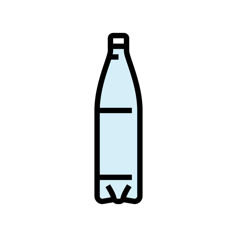 récipient l'eau Plastique bouteille Couleur icône vecteur illustration