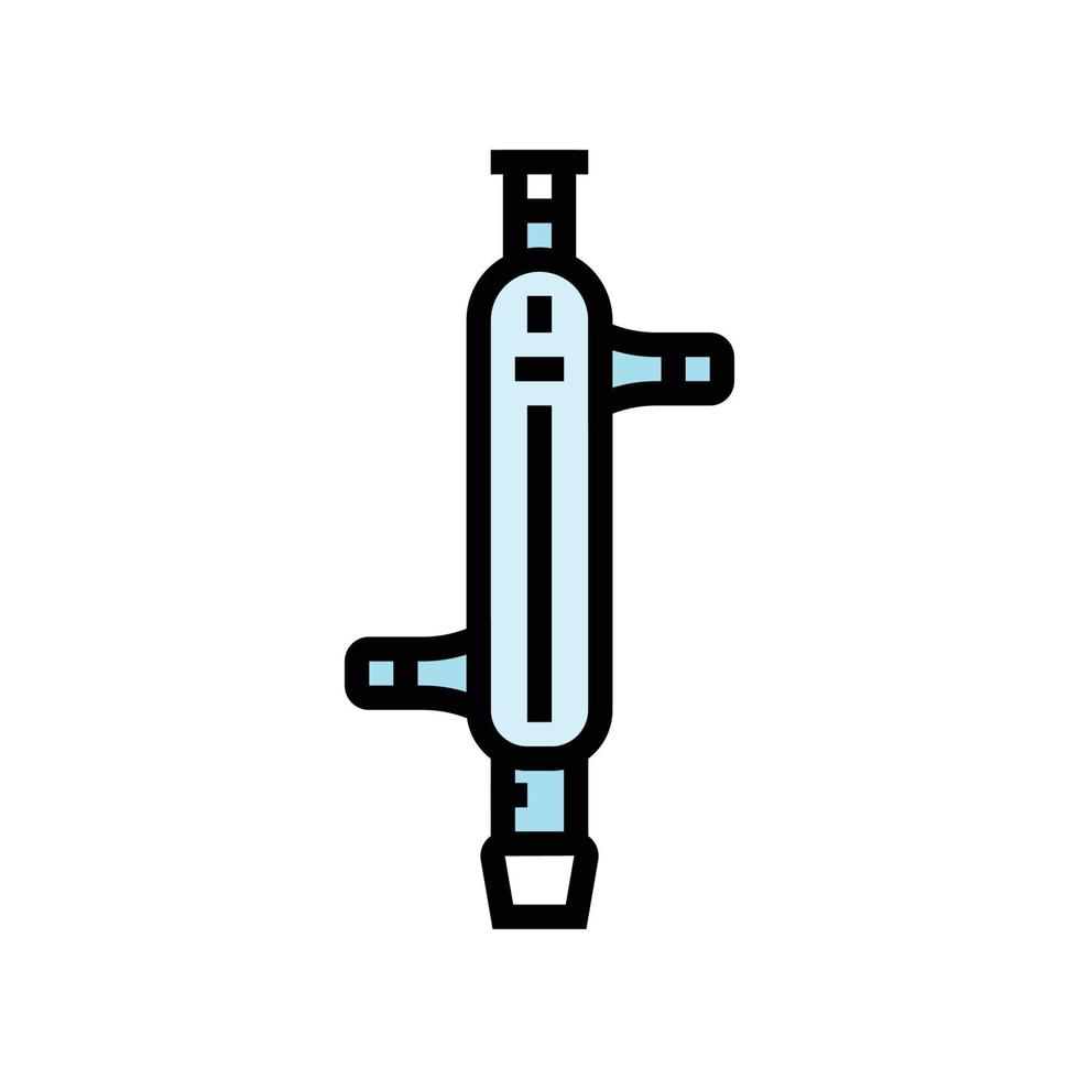 l'eau condenseur chimique verrerie laboratoire Couleur icône vecteur illustration