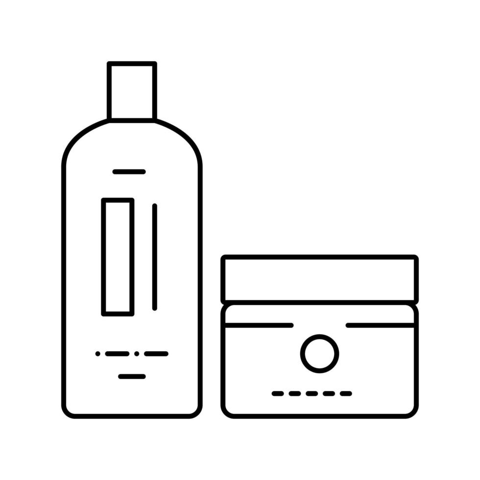 forfaits perm et lisseur ligne icône illustration vectorielle vecteur