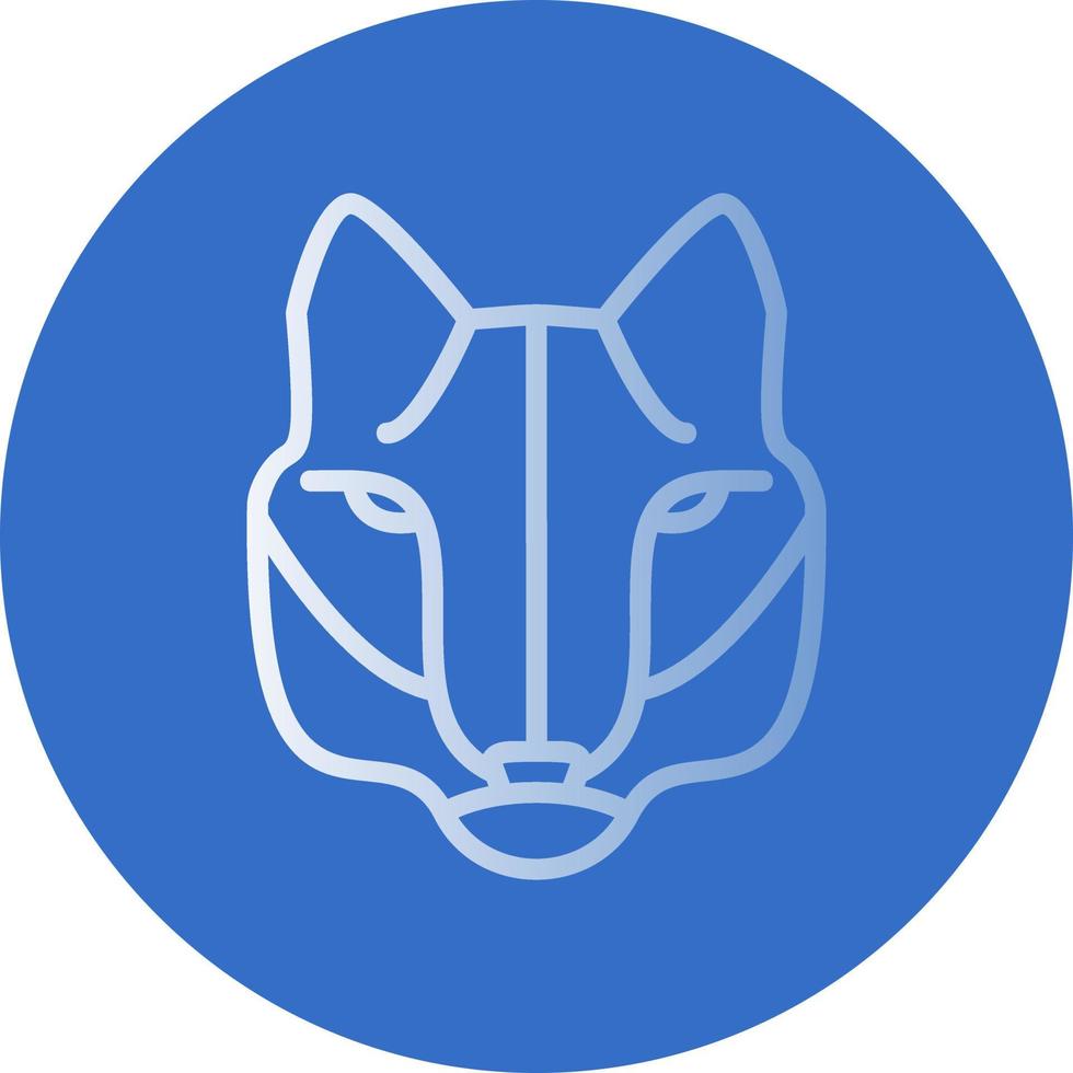 conception d'icône de vecteur de loup