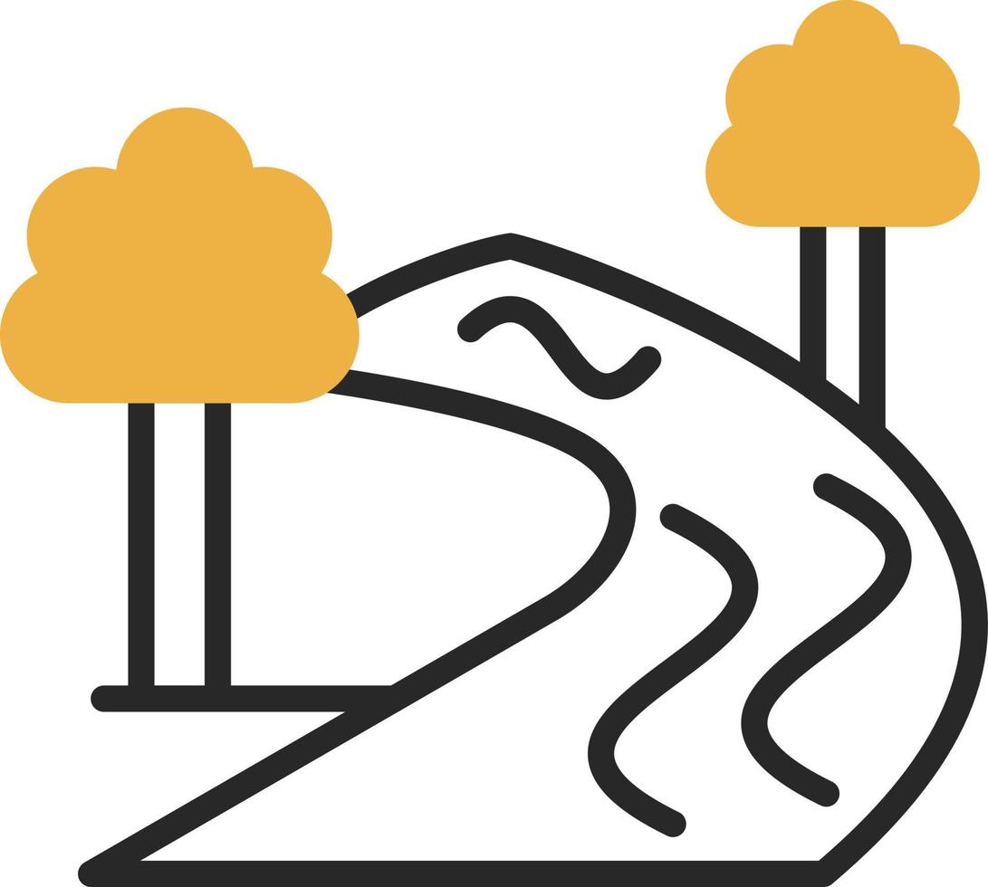 conception d'icône de vecteur de signe de rivière