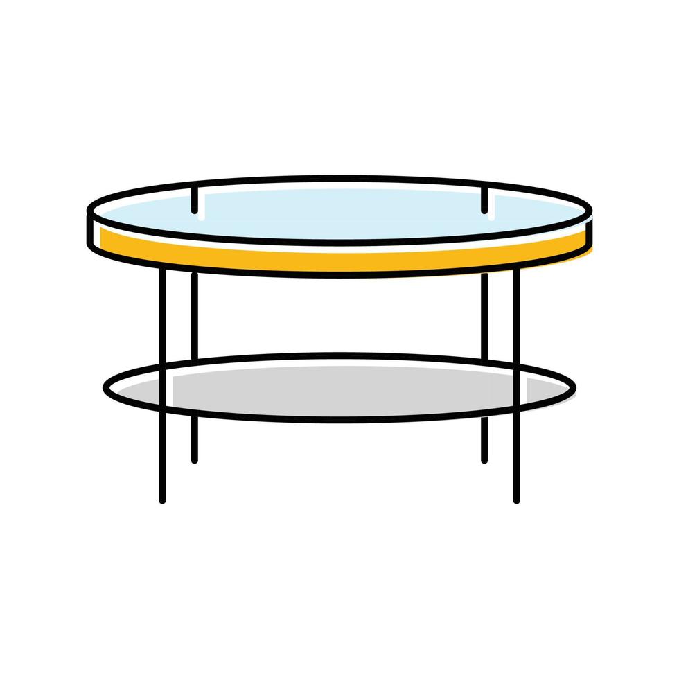 table vivant pièce Couleur icône vecteur illustration