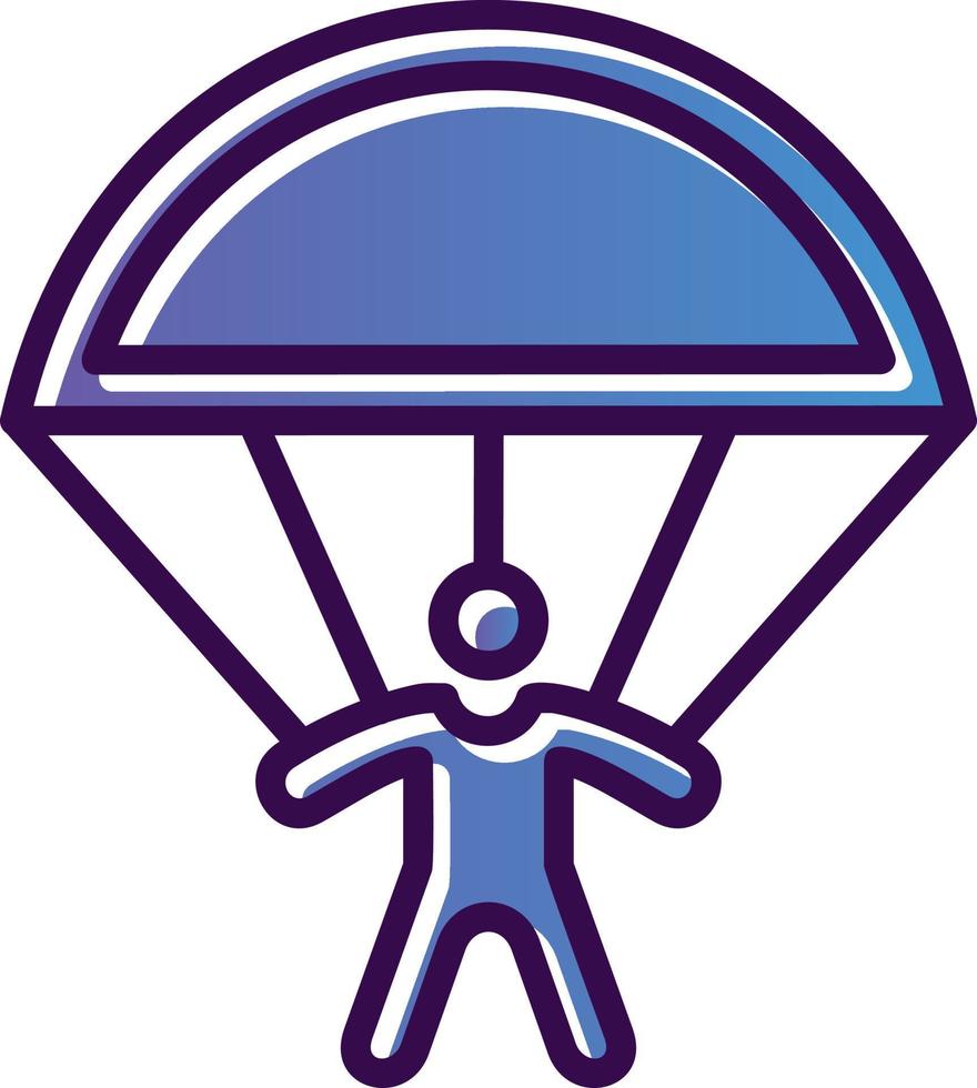 conception d'icône de vecteur de parachutisme