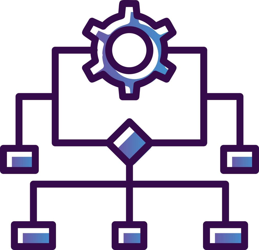 conception d'icône de vecteur de processus