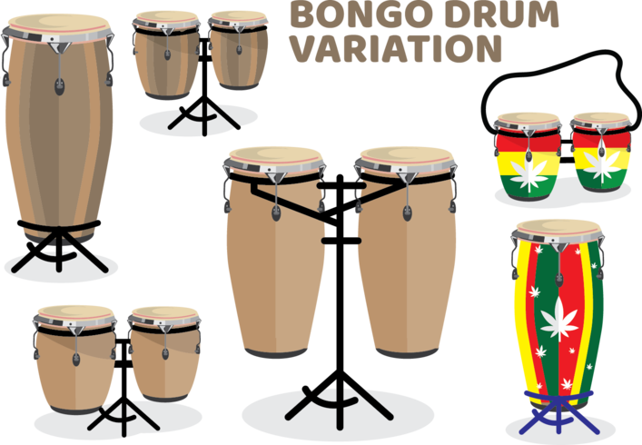 pack de variation de tambour bongo vecteur