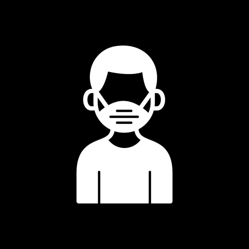 homme portant un masque vecteur icône design