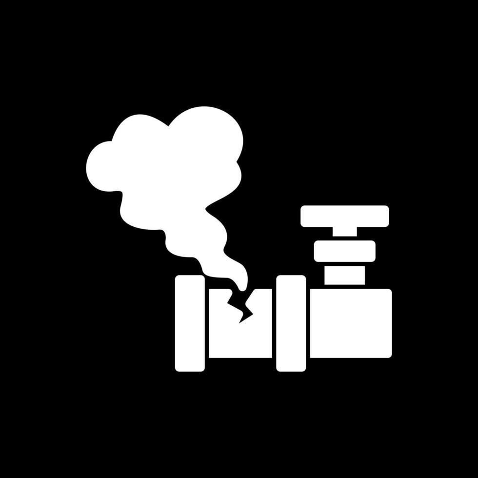 conception d'icône de vecteur de fuite de tuyau de gaz