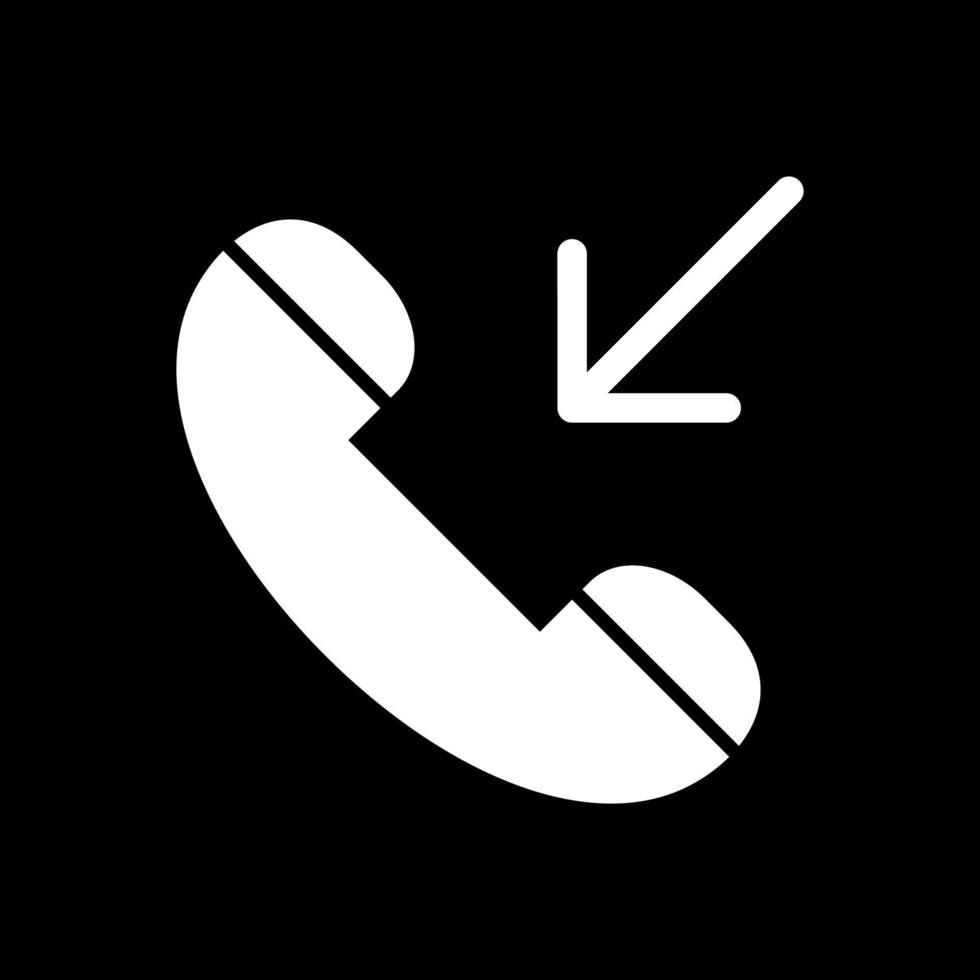 conception d'icône de vecteur d'appel entrant