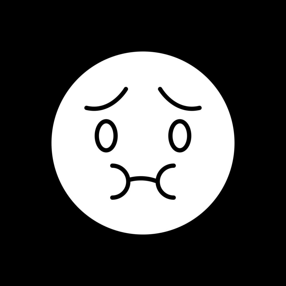 conception d'icône de vecteur de visage nauséeux