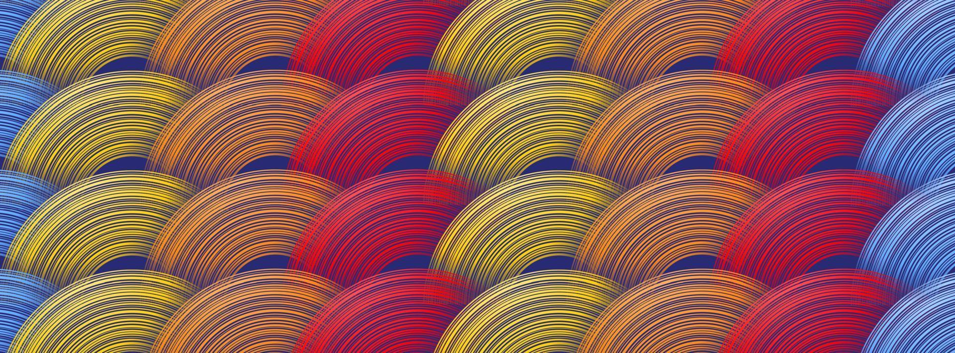 branché géométrique coloré Contexte avec abstrait cercles formes. bannière conception. futuriste dynamique modèle conception. vecteur illustration