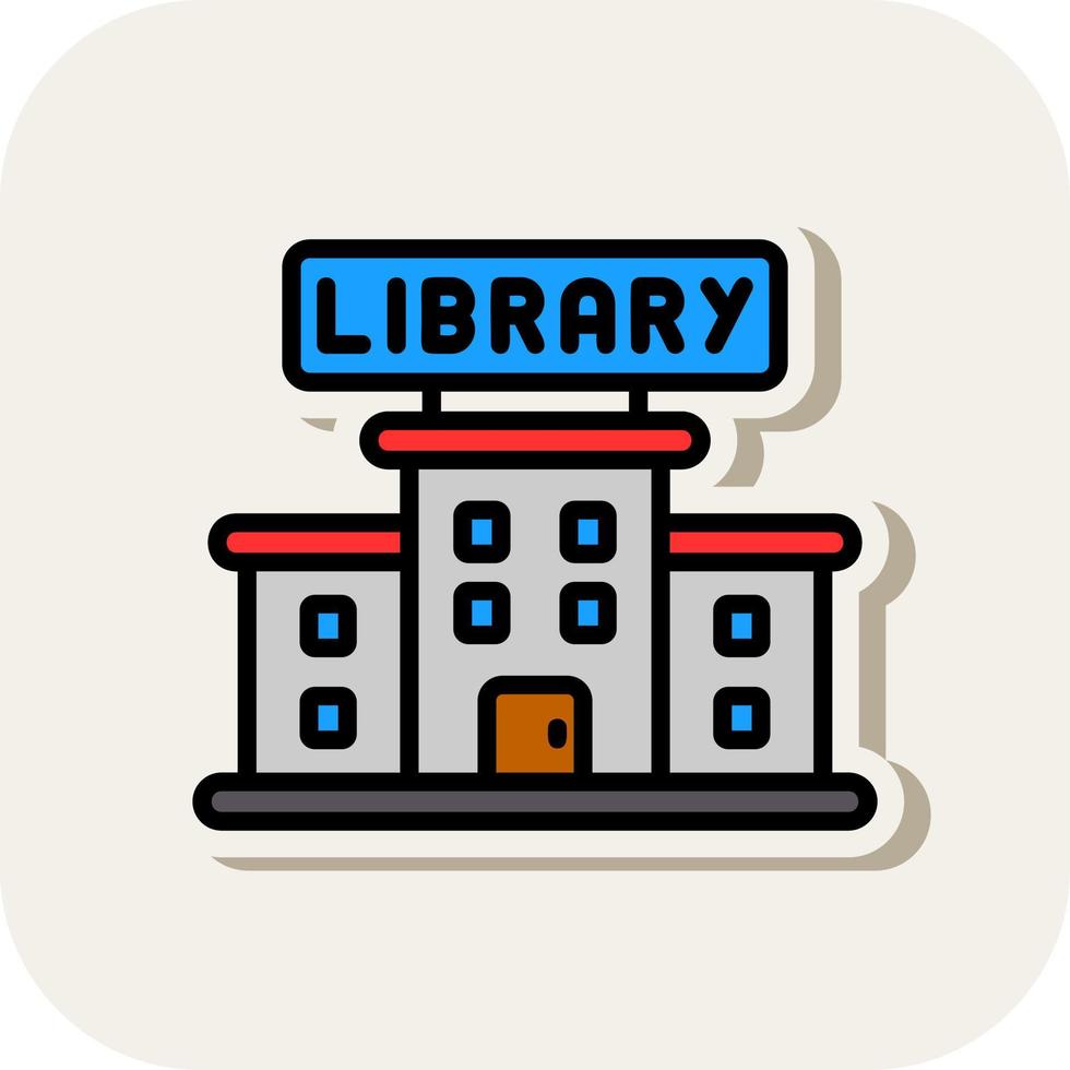 conception d'icône de vecteur de bibliothèque