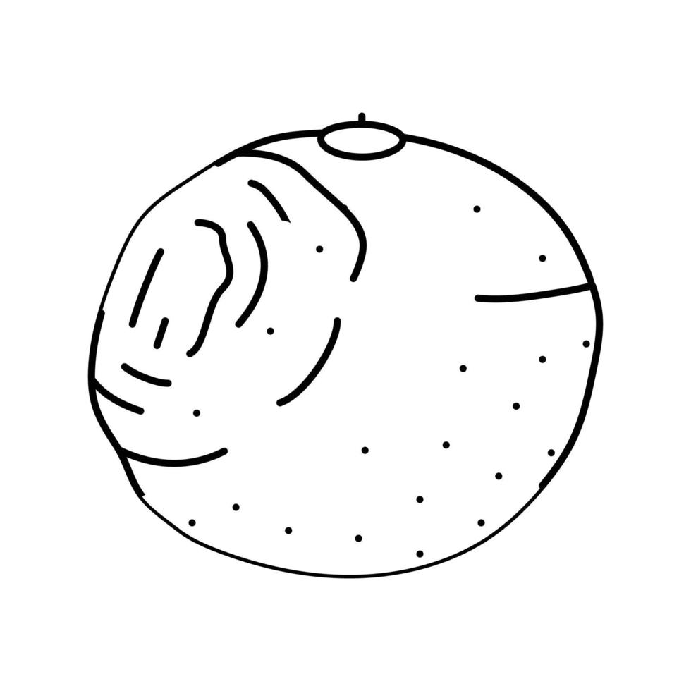 Orange pourri nourriture ligne icône vecteur illustration