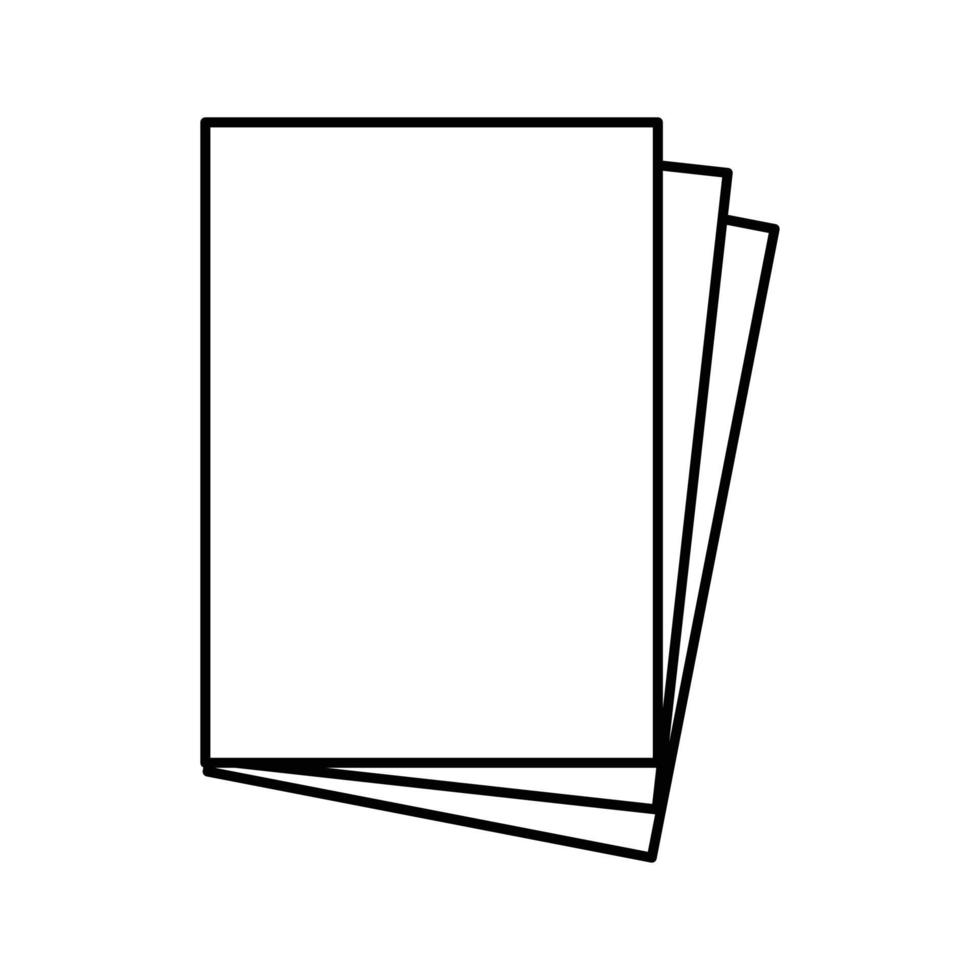 papier feuille document ligne icône vecteur illustration